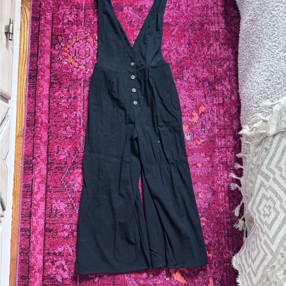 Sienna Sky Black Jumpsuit with Button Detail - Picture 3 of 4